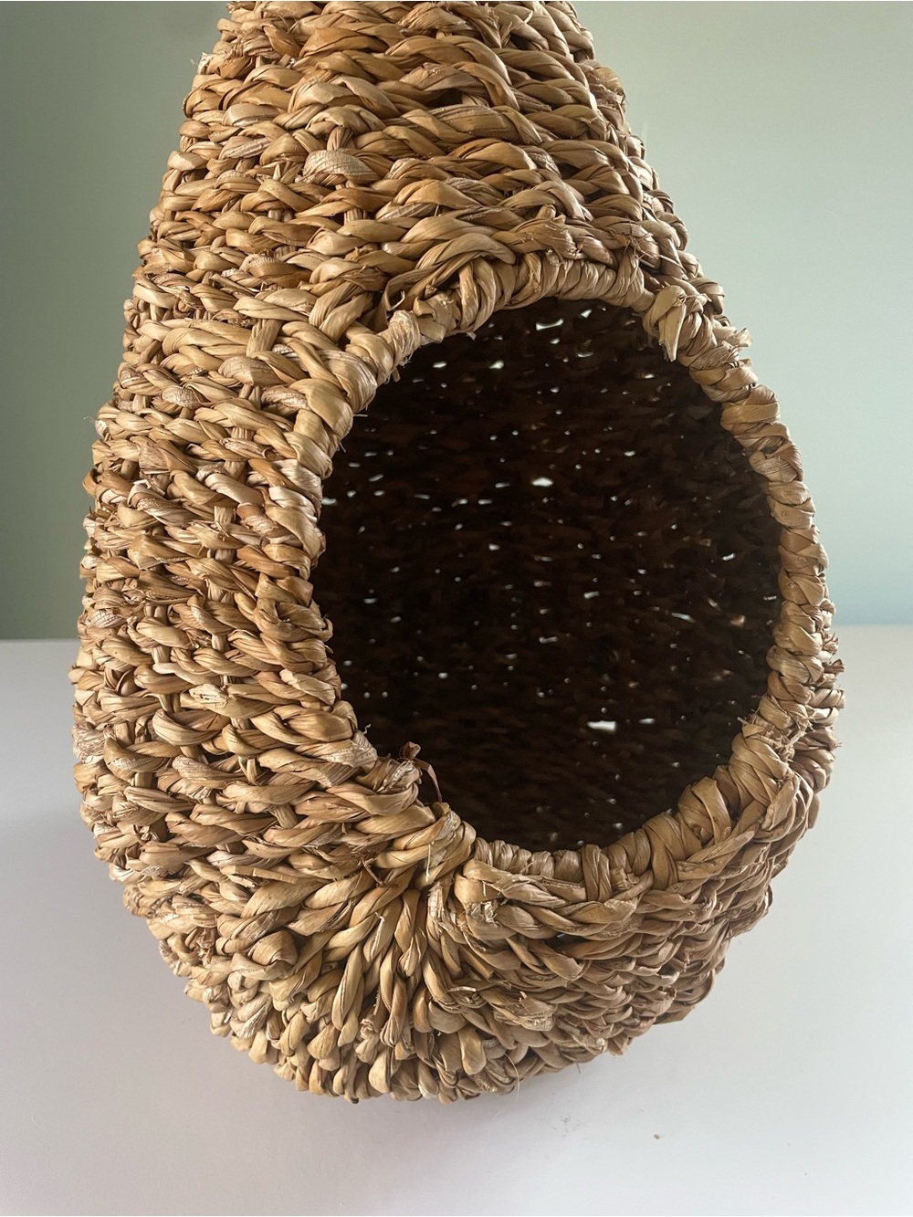 Korissa Savar Boho Hanging Pot Planter Sea Grass Raffia 17.5 x 8.5 - Picture 11 of 13